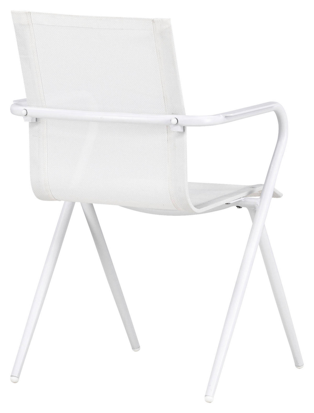 Stapelsessel 2er-Set - Weiß, KONVENTIONELL, Metall (58/86/63cm) - Gardenson