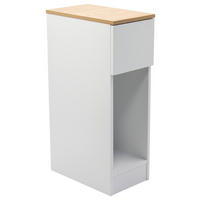 NACHTSCHRANK 19,6/60/33 cm, Weiß, Eiche Artisan,  - Weiß/Eiche Artisan, Basics, Holzwerkstoff (19,6/60/33cm) - Boxxx