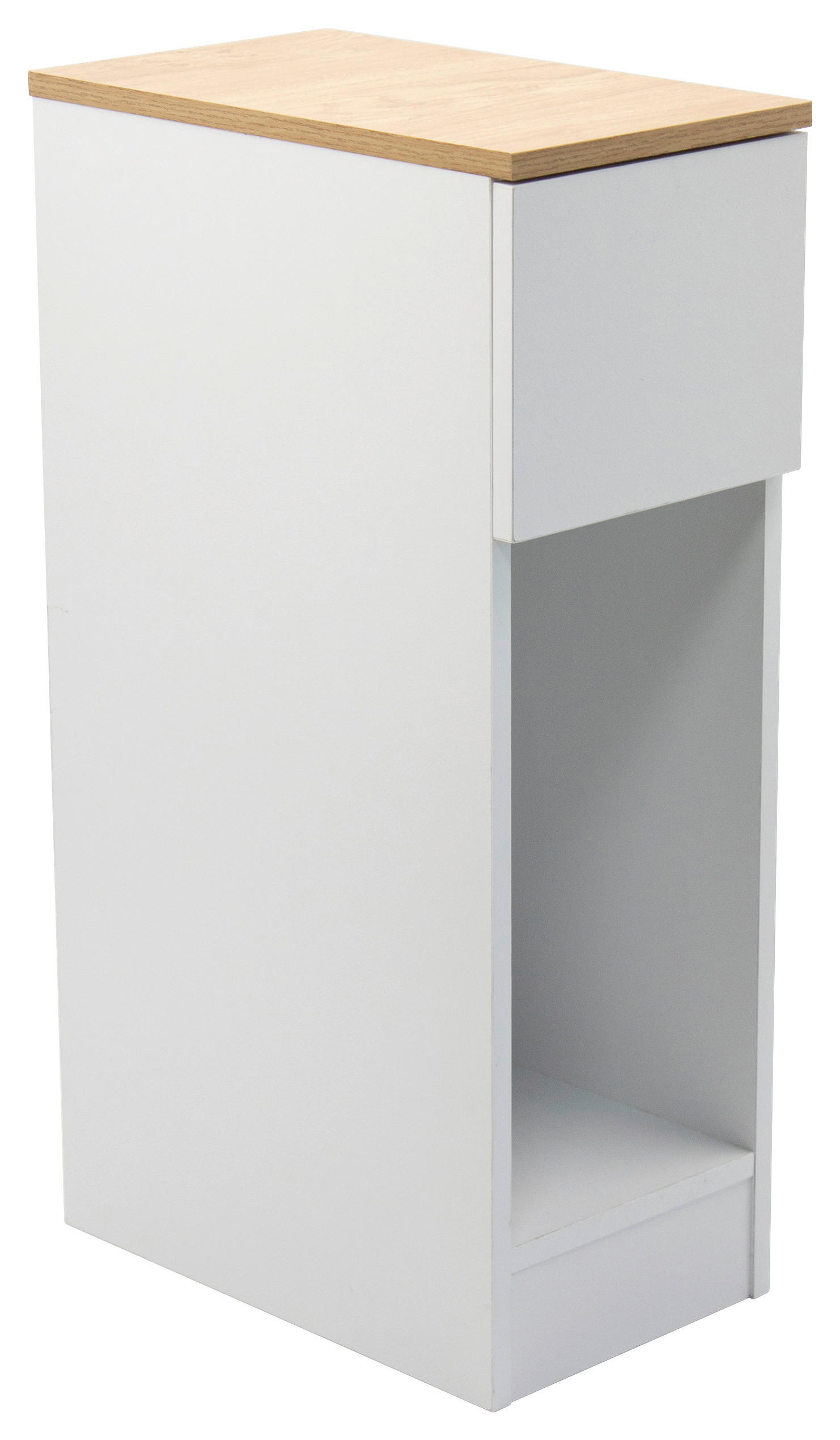 Boxxx Nachtschrank Weiß, Eiche Artisan 19.6x60x33 cm