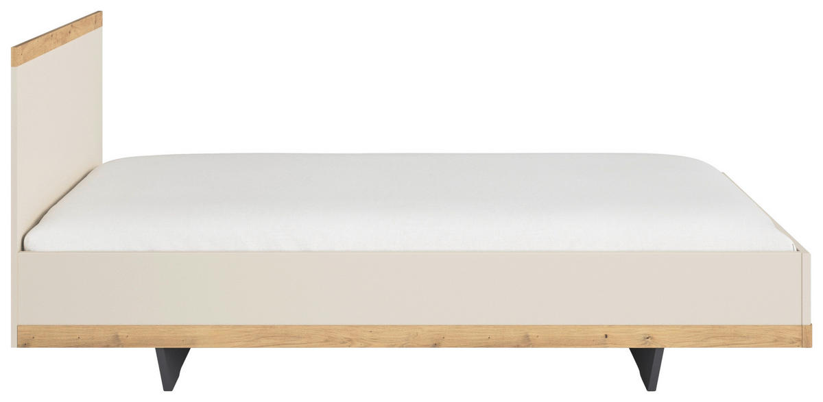 BETT 120/200 cm,  in Champagner, Eiche Artisan,  - Champagner/Eiche Artisan, Design (120/200cm) - Stylife