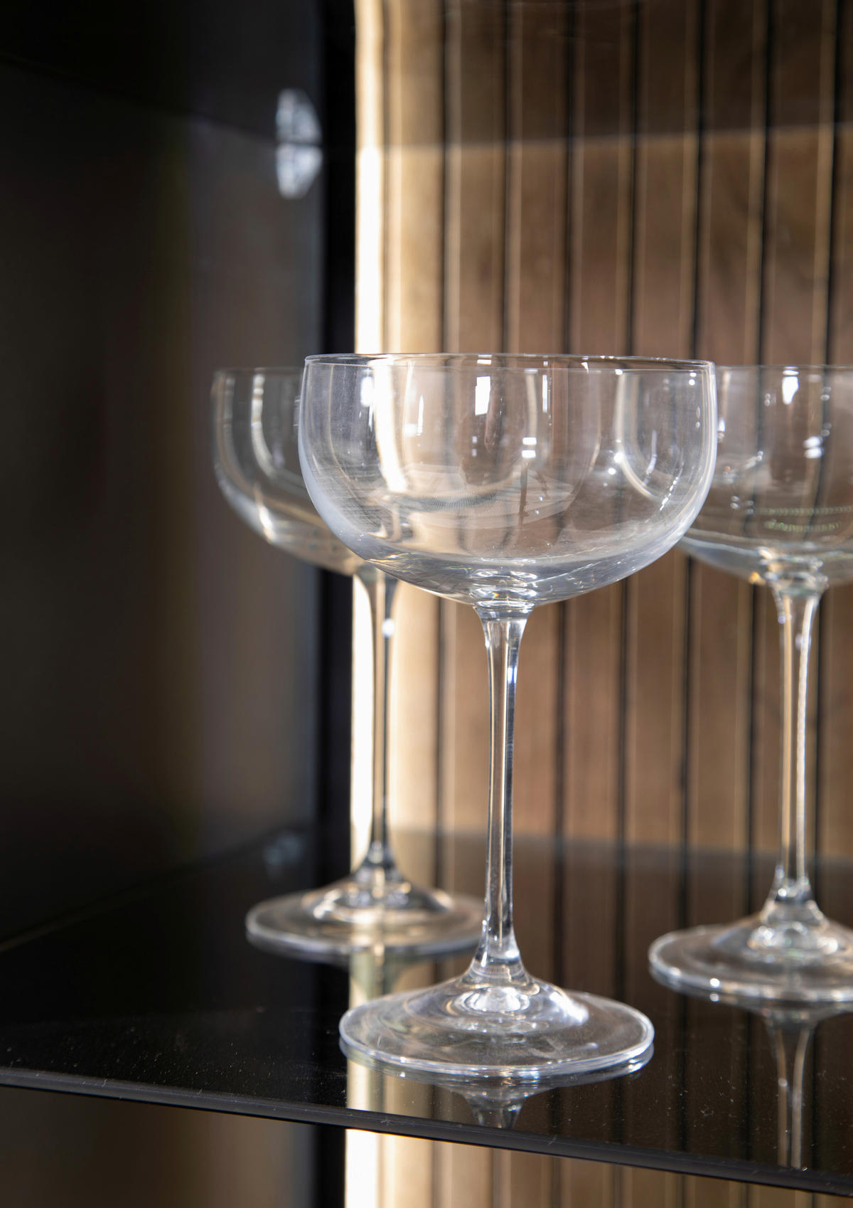 HIGHBOARD  in 150/150/44 cm  - Schwarz/Akaziefarben, LIFESTYLE, Glas/Holz (150/150/44cm) - Landscape