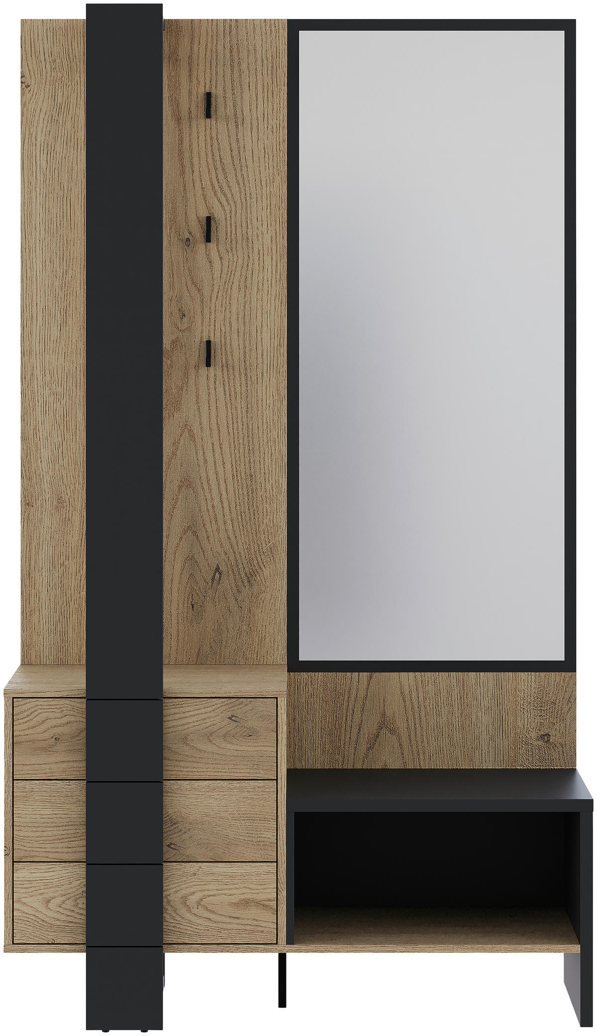GARDEROBE  in 115/200/41,6 cm  - Eichefarben/Anthrazit, KONVENTIONELL, Holzwerkstoff (115/200/41,6cm) - Carryhome