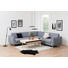 WOHNLANDSCHAFT Flachgewebe Blau, Grau - Blau/Grau, KONVENTIONELL, Holz/Kunststoff (282/282cm) - Carryhome