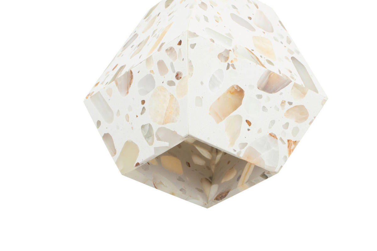 HÄNGELEUCHTE 15/15/120 cm   - Beige, Design, Stein/Metall (15/15/120cm) - Collet's Monde