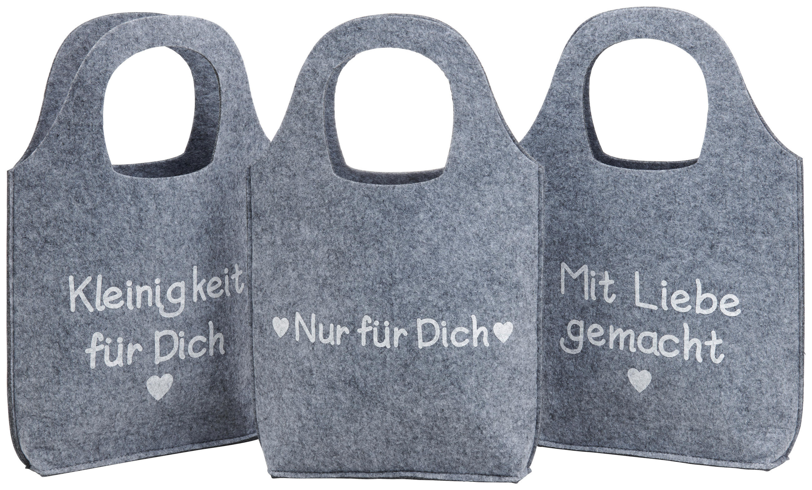 GESCHENKTASCHE  - Grau, KONVENTIONELL, Textil (27/6/39cm)