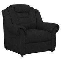 SESSEL in Chenille Schwarz  - Schwarz, KONVENTIONELL, Kunststoff/Textil (104/102/101cm) - Livetastic