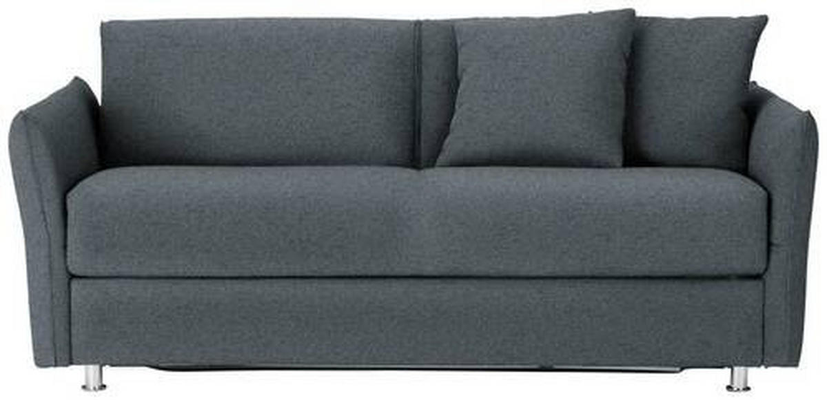 SCHLAFSOFA in Textil Grau  - Chromfarben/Grau, Modern, Textil/Metall (194/85/100cm) - Bali
