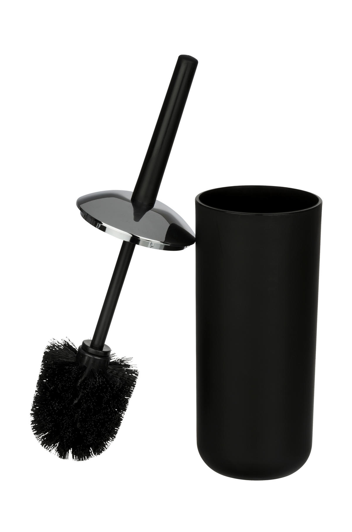 WC SADA - ŠTĚTKA A DRŽÁK - černá, Basics, plast (10/15cm)