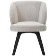 ARMLEHNSTUHL  in Webstoff  - Schwarz/Cappuccino, Design, Holz/Textil (63/83/62cm) - Novel