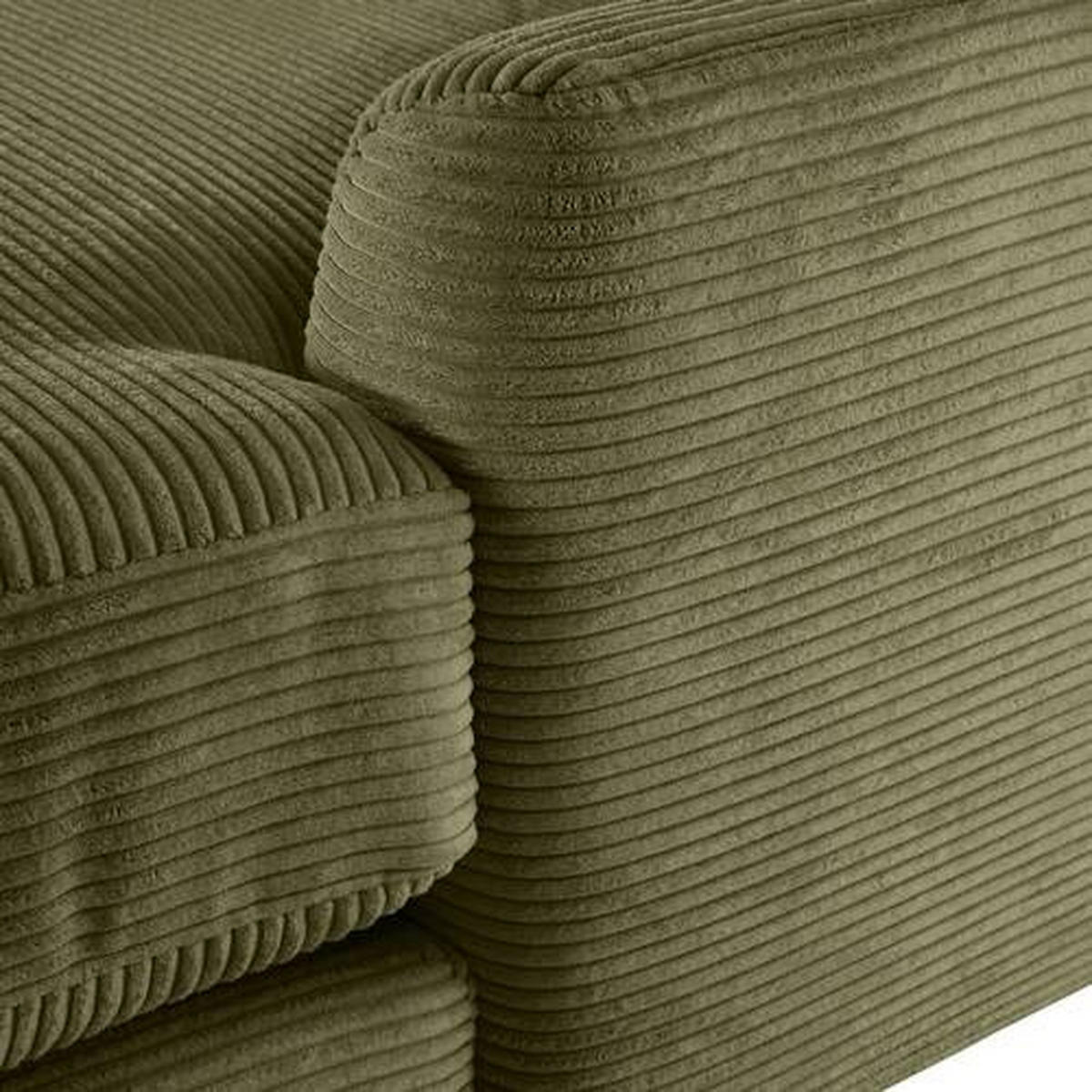 ECKSOFA in Cord Dunkelgrün  - Dunkelgrün/Schwarz, Design, Kunststoff/Textil (240/175cm) - Landscape