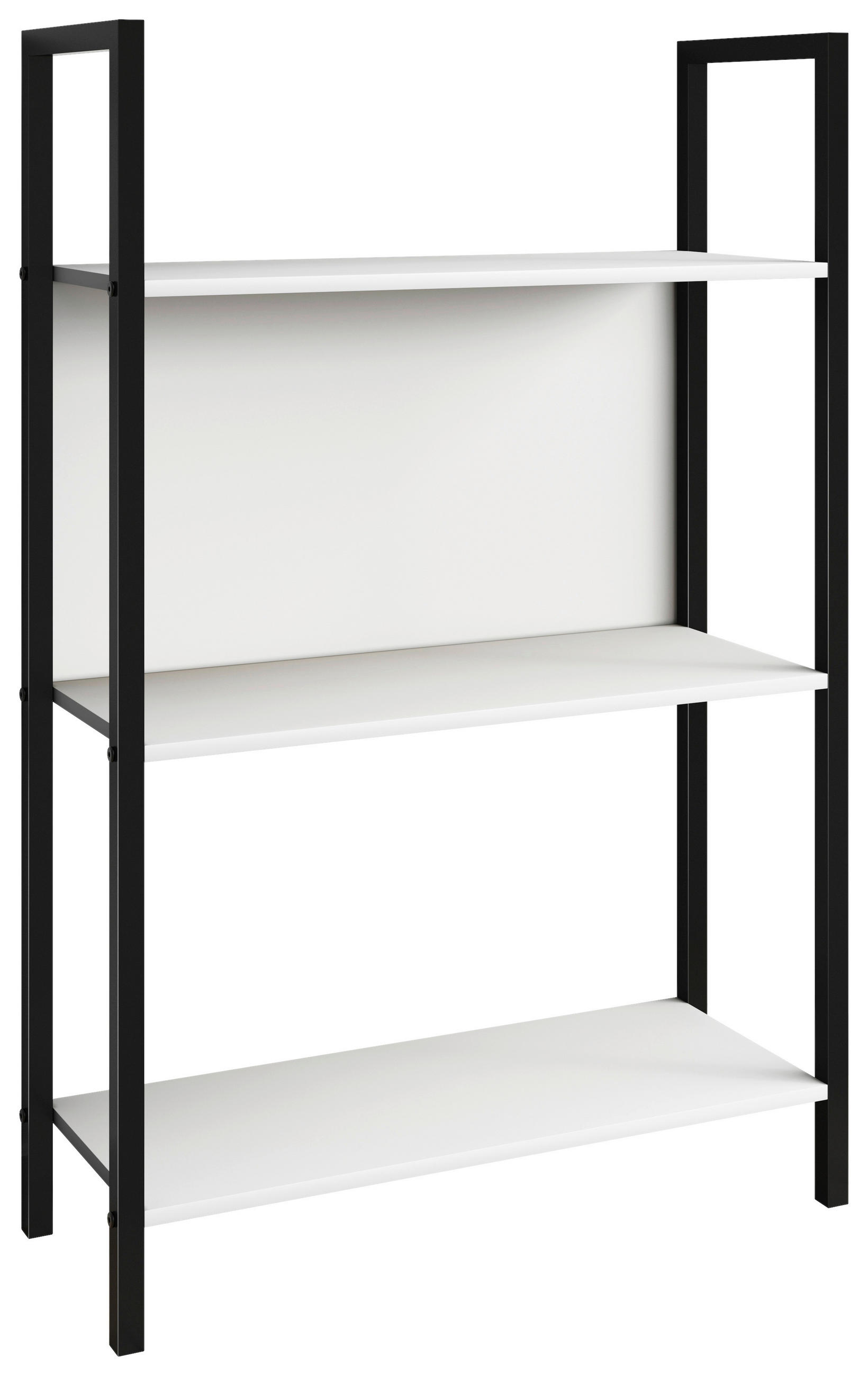 HYLLA i 56/100/24 cm svart, vit  - vit/svart, Design, metall/trämaterial (56/100/24cm) - MID.YOU