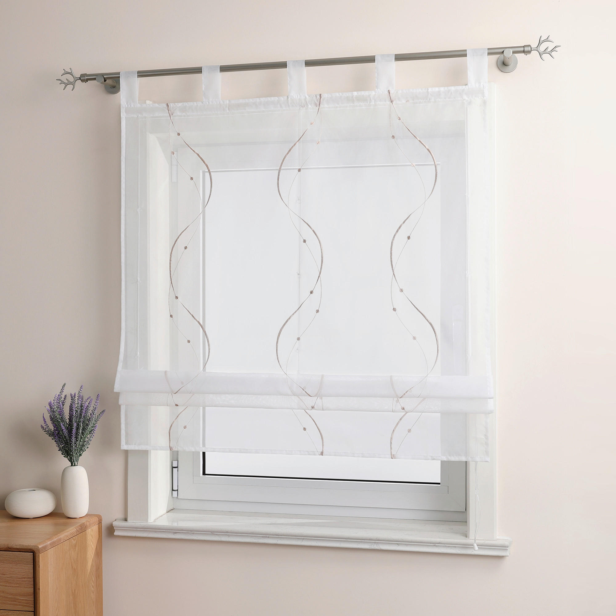 FALTROLLO  transparent  80/140 cm   - Sandfarben/Weiß, Basics, Textil (80/140cm) - Joyswahl
