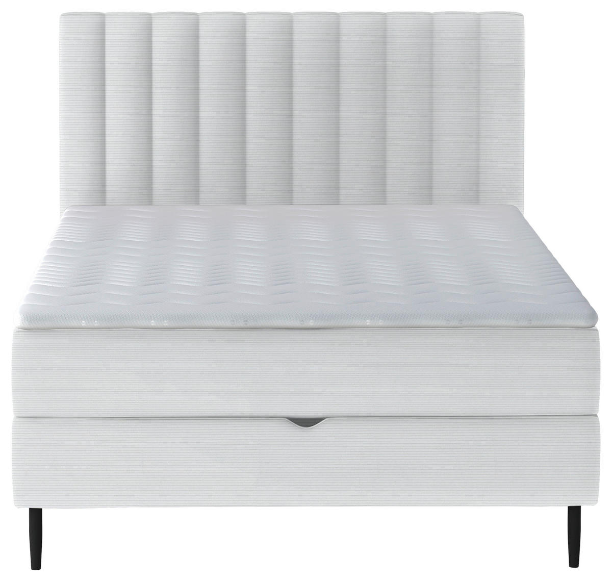 BOXBETT 120/200 cm  in Hellgrau  - Hellgrau/Schwarz, Design, Holz/Holzwerkstoff (120/200cm) - Stylife