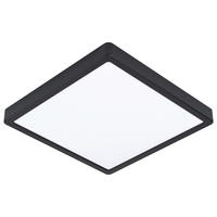 LED-DECKENLEUCHTE Fueva 28,5/28,5/2,8 cm   - Schwarz/Weiß, Basics, Kunststoff/Metall (28,5/28,5/2,8cm) - Novel