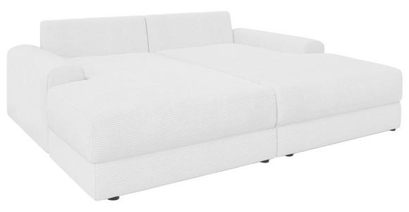 BIGSOFA  in Cord Perlmutt  - Perlmutt/Schwarz, MODERN, Kunststoff/Textil (234/93/190cm) - Carryhome