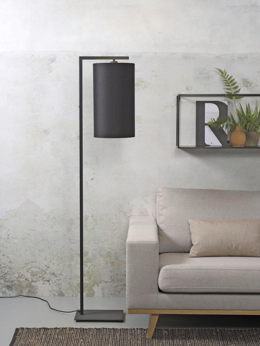 STEHLEUCHTE 35/160 cm    - Schwarz, Basics, Textil/Metall (35/160cm) - It's about Romi