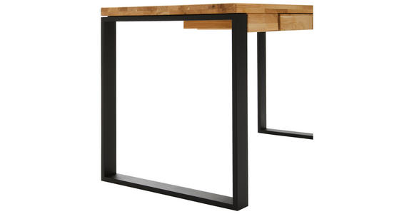 SCHREIBTISCH 150/65/76 cm  in Eichefarben  - Eichefarben/Schwarz, MODERN, Holz/Metall (150/65/76cm) - Linea Natura