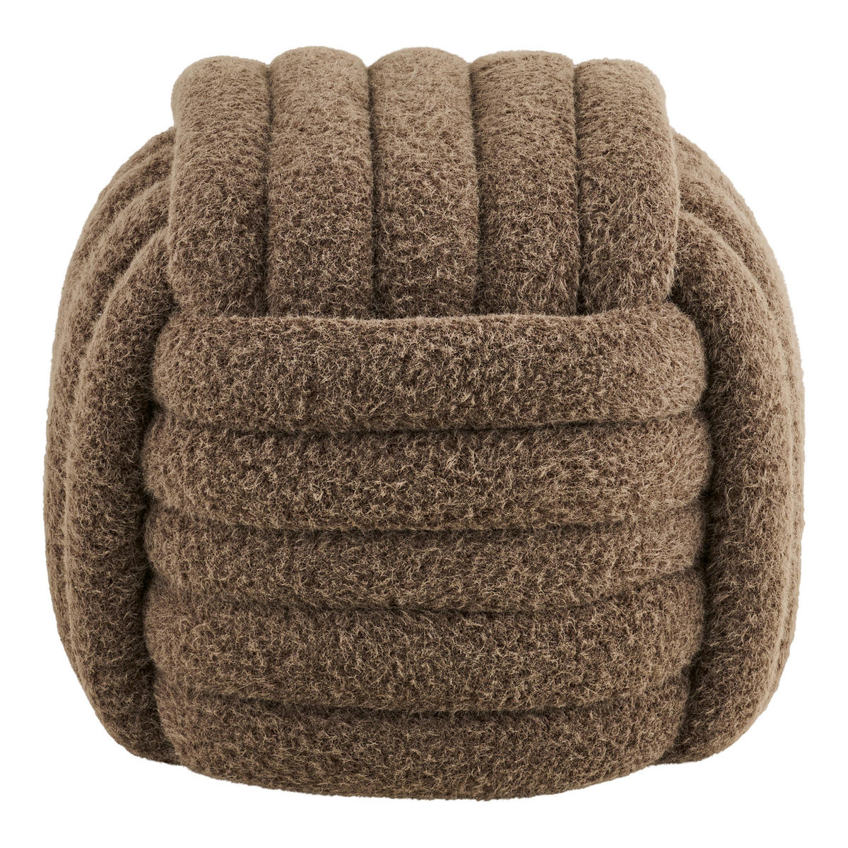 POUF in Braun Textil Braun  - Braun, Design, Textil (48/43/48cm) - MID.YOU