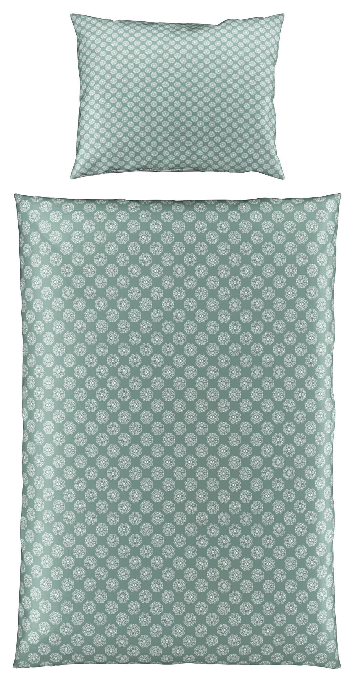 OBOJESTRANSKA POSTELJNINA WYCOM 140/220 cm saten zelena  - zelena, Konvencionalno, tekstil (140/220cm) - Esposa