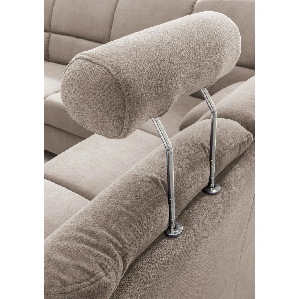 Thumbnail - Livetastic Ecksofa, Taupe, Holz, Textil, Buche, Fichte, Kiefer, teilmassiv, Uni, 6-Sitzer, Ottomane rechts, L-Form, 271x...