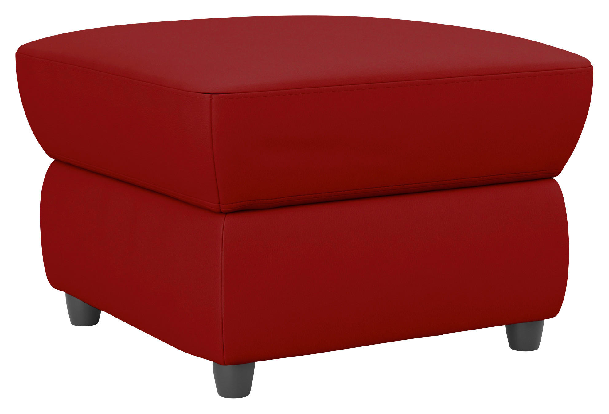 HOCKER in Textil Rot  - Rot/Schwarz, KONVENTIONELL, Kunststoff/Textil (68/45/68cm) - Livetastic