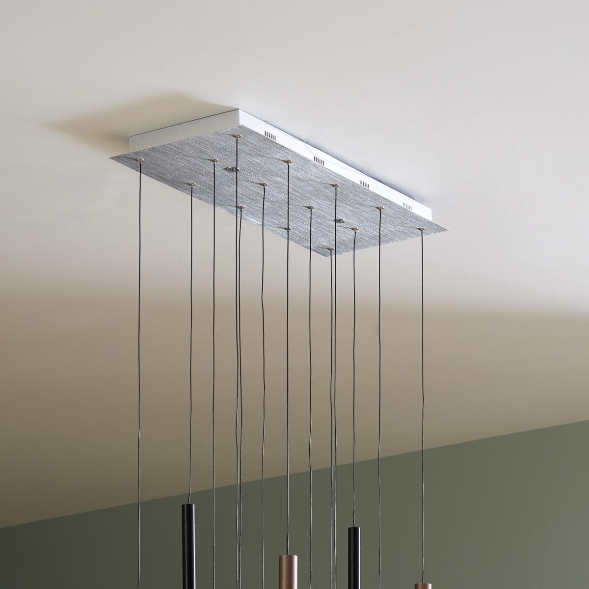 LED-HÄNGELEUCHTE 70/30/180 cm    - Hellbraun/Silberfarben, Design, Kunststoff/Metall (70/30/180cm)