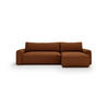 ECKSOFA  in Struktur Rostfarben  - Rostfarben/Creme, Design, Kunststoff/Textil (246/150cm) - Livetastic