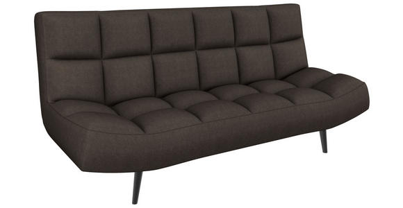SCHLAFSOFA  in Mikrofaser Braun  - Schwarz/Braun, KONVENTIONELL, Holz/Textil (197/85/92cm) - Carryhome