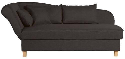 RÉCAMIERE Dunkelbraun Flachgewebe  - Dunkelbraun/Buchefarben, Design, Holz/Textil (190/88/82cm) - Max Winzer
