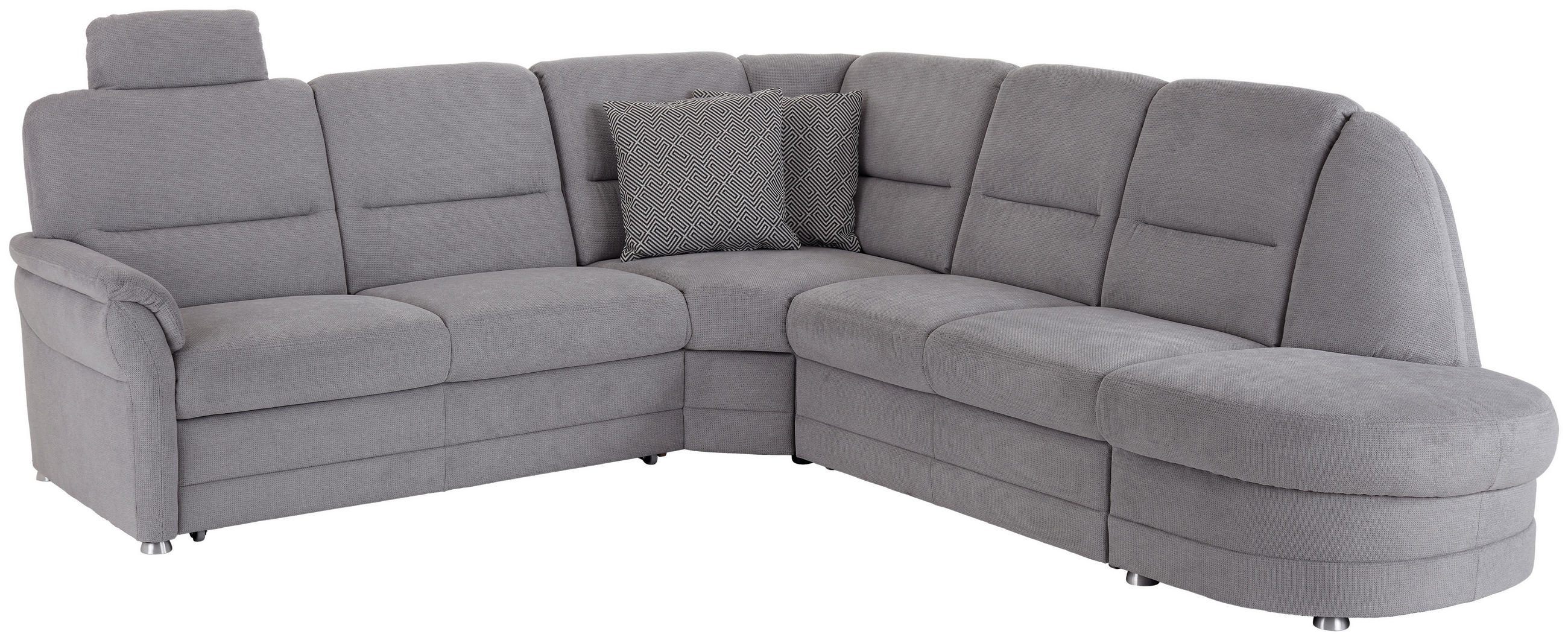 WOHNLANDSCHAFT Silberfarben  - Silberfarben, MODERN, Holz/Textil (254/274cm) - Livetastic