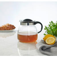 TEKANNA 1,8 l  - klar/svart, Klassisk, glas/plast (1,8l) - Novel