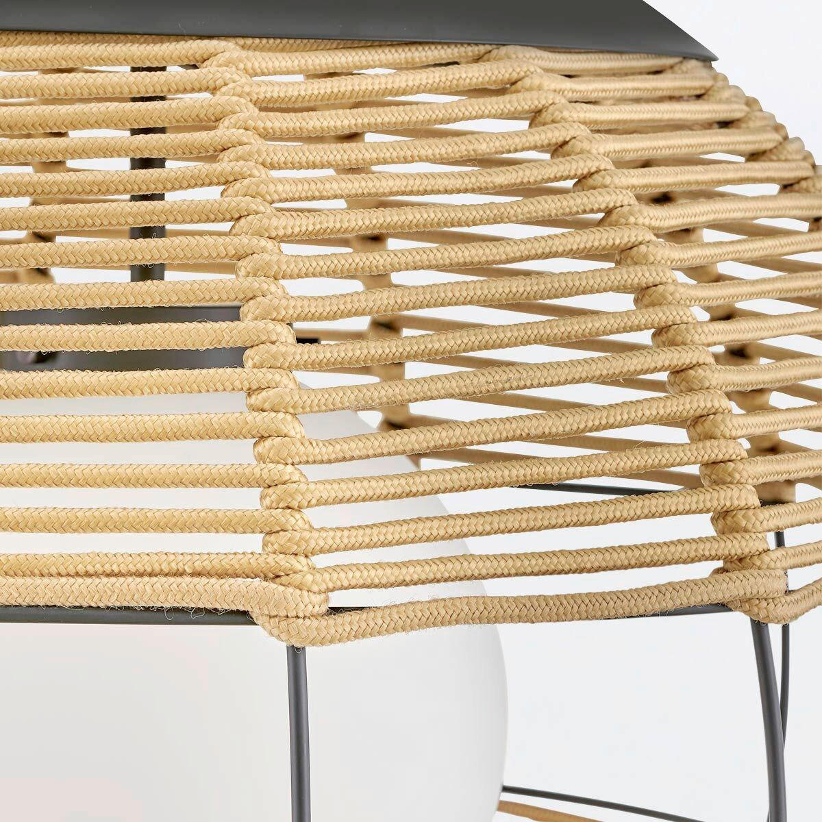 HÄNGELEUCHTE Maddox  75,6/61/61 cm  - Beige/Schwarz, KONVENTIONELL, Glas/Textil (75,6/61/61cm) - Elstead Lighting