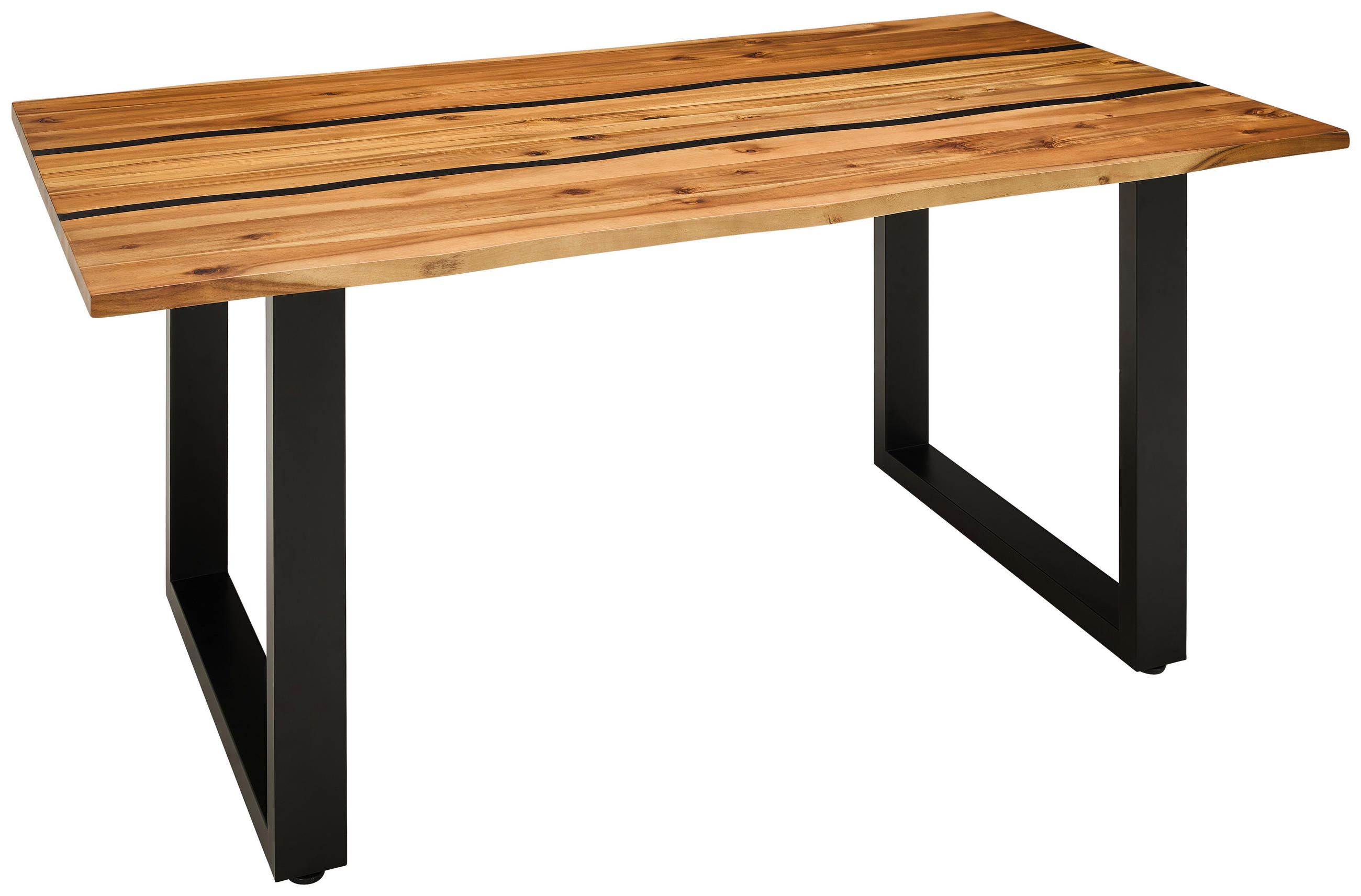 ESSTISCH in Holz, Metall 160/90/76 cm  - Akaziefarben, LIFESTYLE, Holz/Metall (160/90/76cm) - Linea Natura