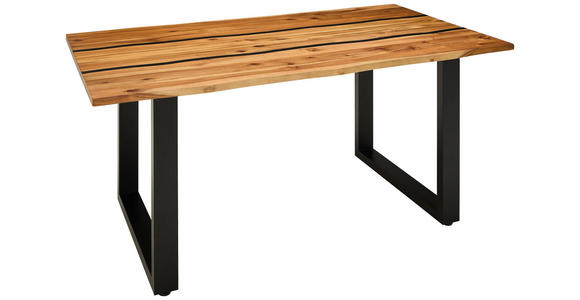 ESSTISCH in Holz, Metall 160/90/76 cm  - Akaziefarben, LIFESTYLE, Holz/Metall (160/90/76cm) - Linea Natura