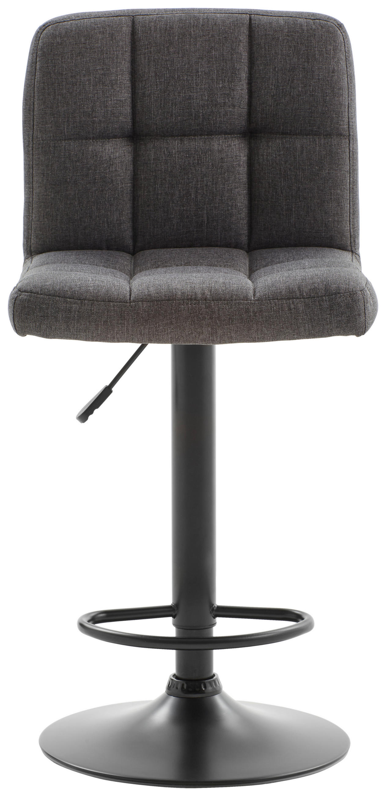 BARHOCKER in Metall, Textil Grau, Schwarz  - Schwarz/Grau, Modern, Textil/Metall (44,5/92-113/48cm) - Livetastic