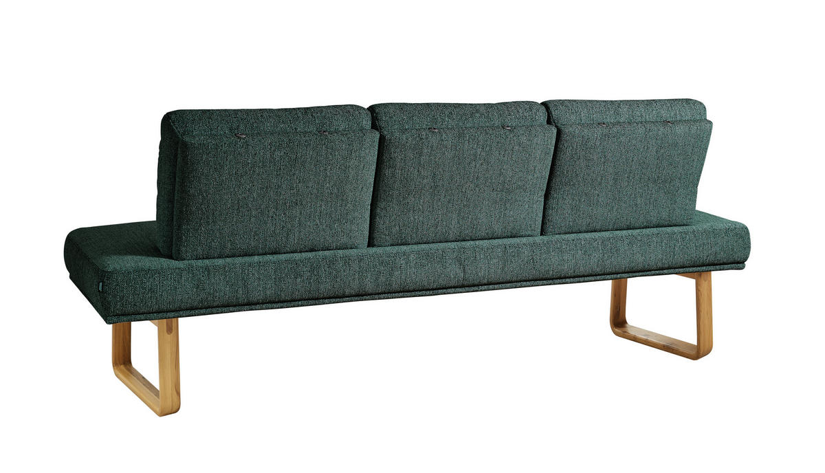 SITZBANK 224/92/78 cm  in Grün  - Eichefarben/Grün, Design, Holz/Textil (224/92/78cm) - Dieter Knoll