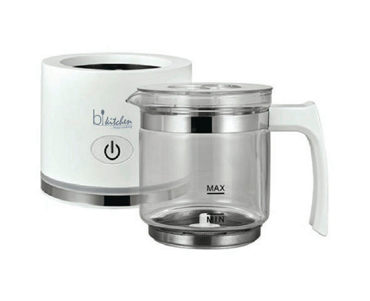 Milchschäumer   - Weiß, Basics, Glas/Kunststoff (15,5/20,9/11,7cm) - Bikitchen