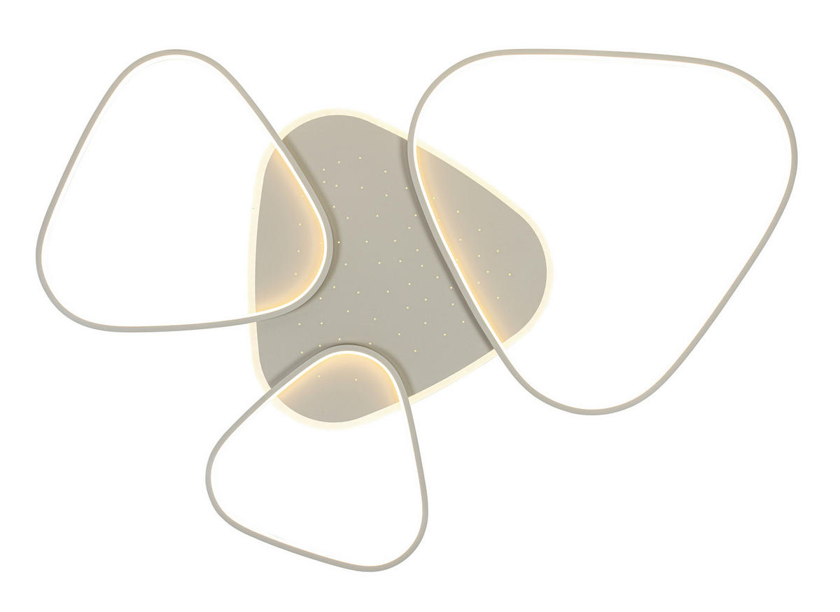 LED-DECKENLEUCHTE Alvia 102,5/72,5/5 cm  - Sandfarben, Design, Kunststoff/Metall (102,5/72,5/5cm) - Novel