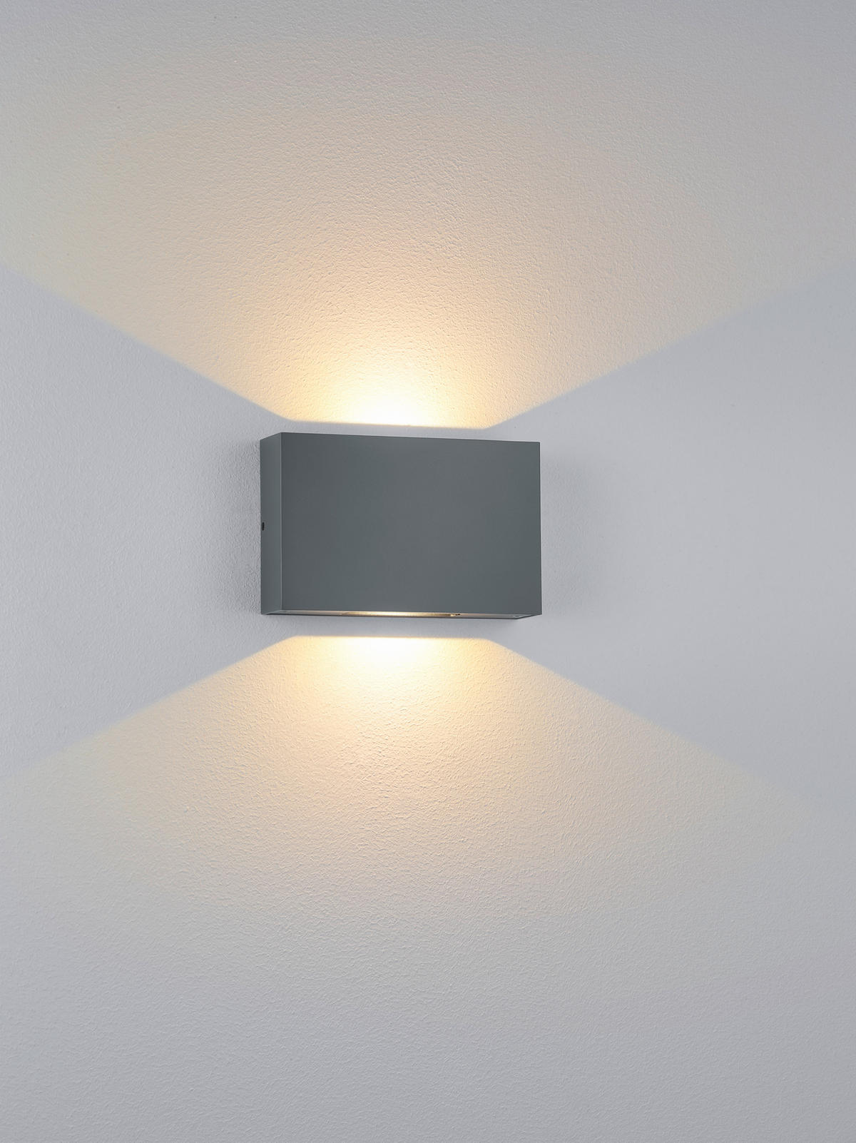 AUSSENWANDLEUCHTE Pari 18/11,5/4,5 cm  - Graphitfarben, Design, Glas/Metall (18/11,5/4,5cm) - Helestra