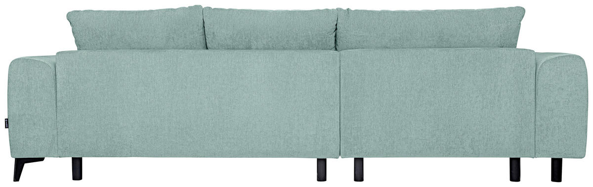 ECKSOFA Hellblau Chenille  - Schwarz/Hellblau, KONVENTIONELL, Kunststoff/Textil (222/279cm) - Hom`in