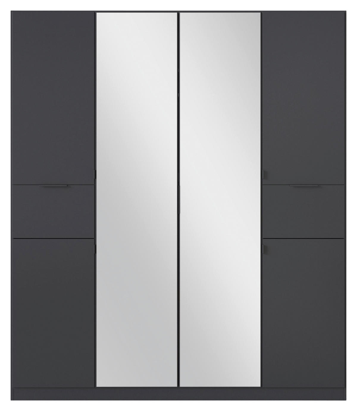 OMARA S KLASIČNIMI VRATI, siva, srebrne barve  - srebrne barve/siva, Moderno, kovina/leseni material (181/210/54cm) - Rauch Möbel
