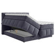 BOXSPRINGBETT 180/200 cm  in Dunkelblau  - Schwarz/Dunkelblau, KONVENTIONELL, Kunststoff/Textil (180/200cm) - Carryhome