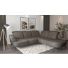 ECKSOFA in Flachgewebe Schlammfarben  - Schlammfarben/Schwarz, Modern, Textil/Metall (302/270cm) - Sit & More