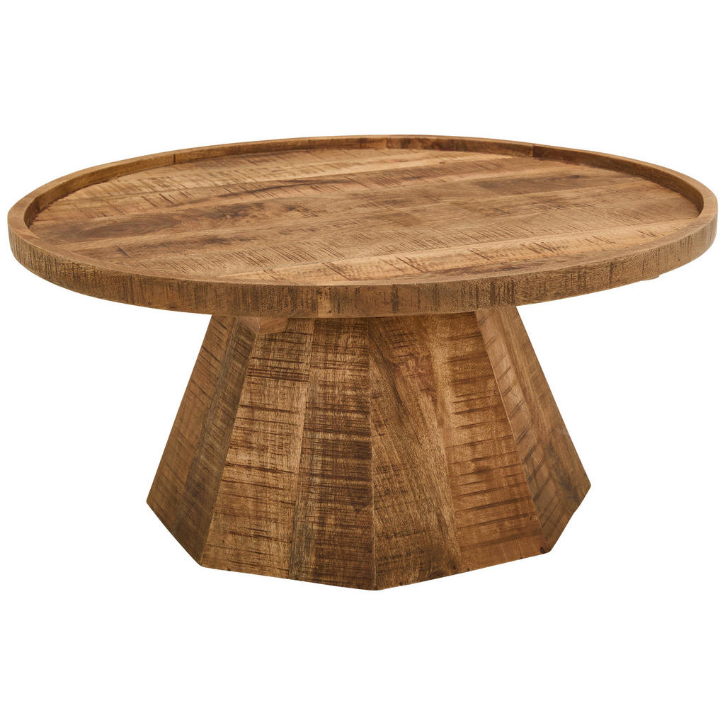 Thumbnail - Carryhome Couchtisch, Natur, Holz, Mangoholz, massiv, rund, konisch, 80x40x80 cm, Holzmöbel, Holztische, Couchtische Hol...