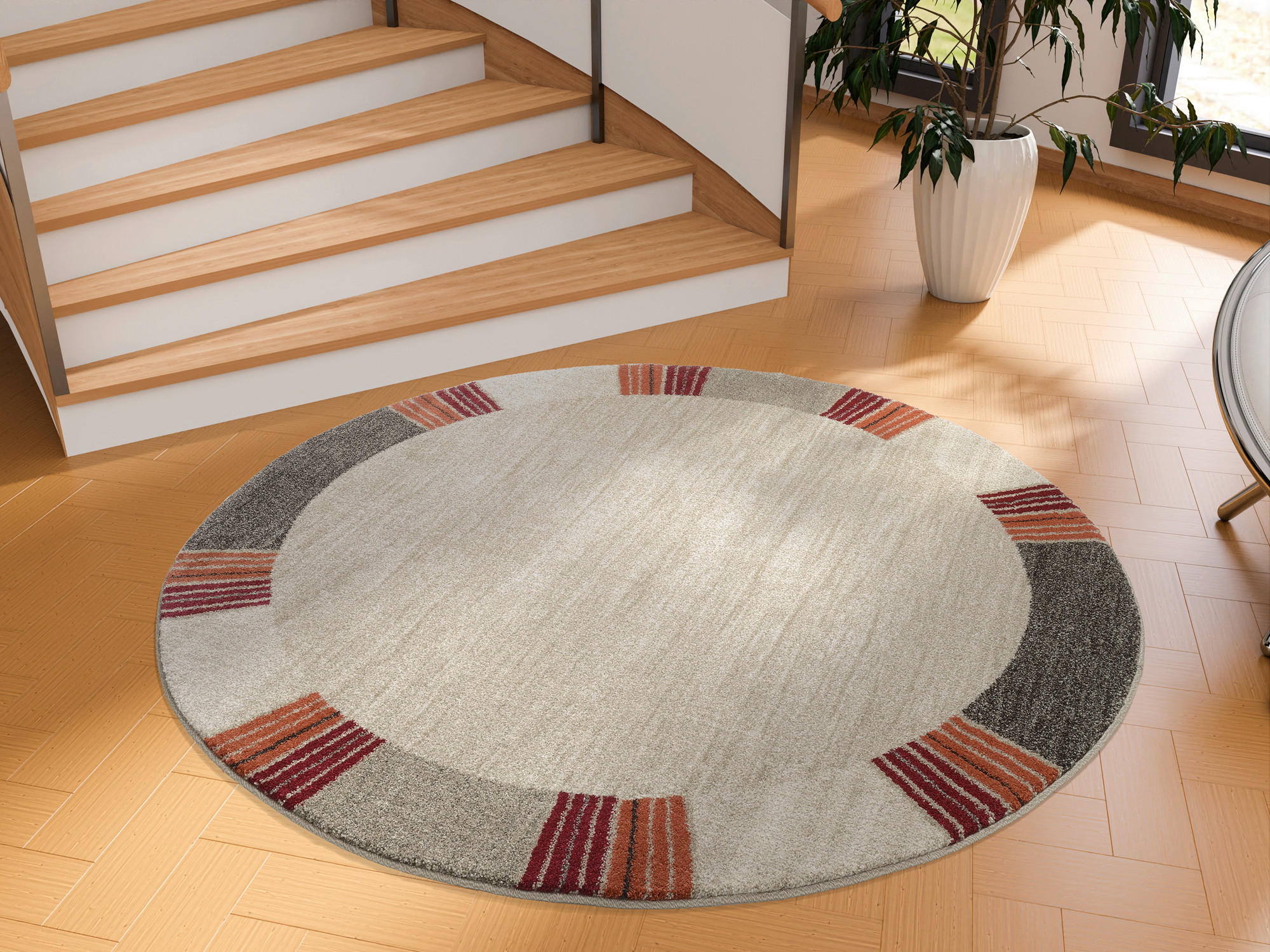 WEBTEPPICH 120 cm Palazzo Lobo Dunkelbraun, Beige  - Dunkelbraun/Beige, KONVENTIONELL, Textil (120cm) - Novel