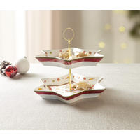 ETAŽER - zlatna/višebojna, Osnovno, metal/keramika - X-Mas