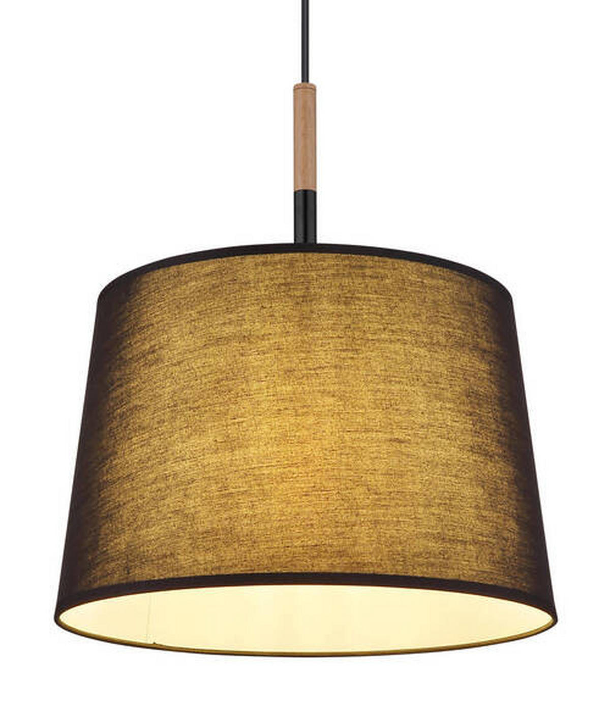 HÄNGLAMPA 38/120 cm  - svart/naturfärgad, Basics, metall/trä (38/120cm) - Globo