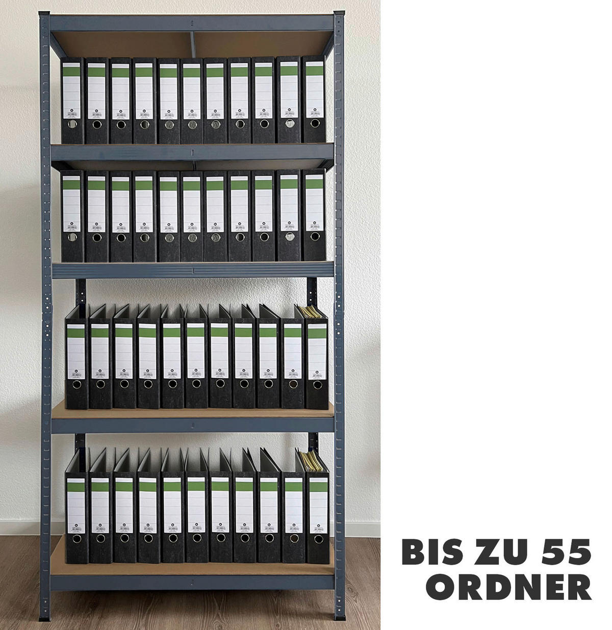 SCHWERLASTREGALSET Lakota  - Grau, Basics, Holzwerkstoff/Metall (120/200/60cm) - Floordirekt
