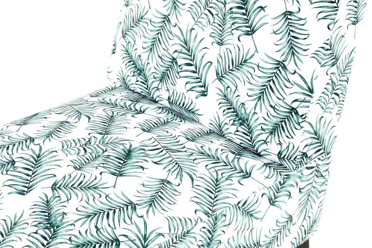 STUHL Flachgewebe Grün, Weiß  - Schwarz/Weiß, Design, Holz/Textil (56/73,5/84cm) - Kayoom