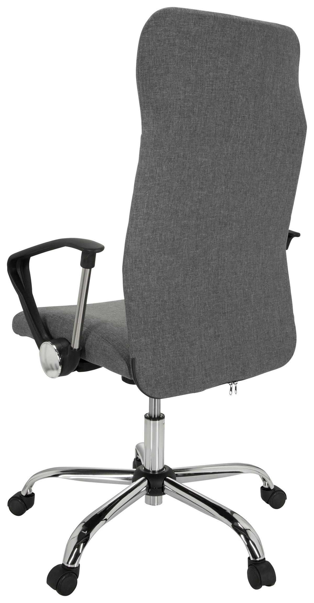 SNURRSTOL  i flatväv grå  - silver/svart, Modern, metall/textil (72/113/55cm) - MID.YOU